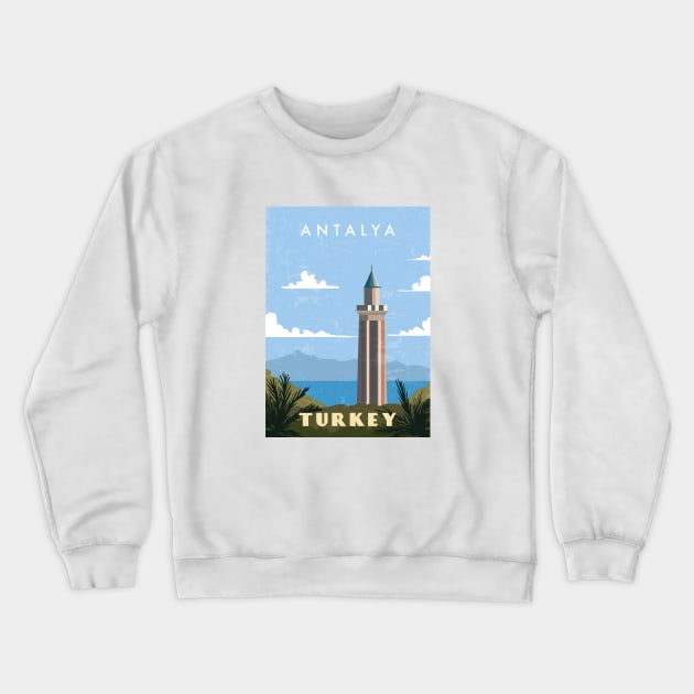 Retro travel poster Crewneck Sweatshirt by GreekTavern